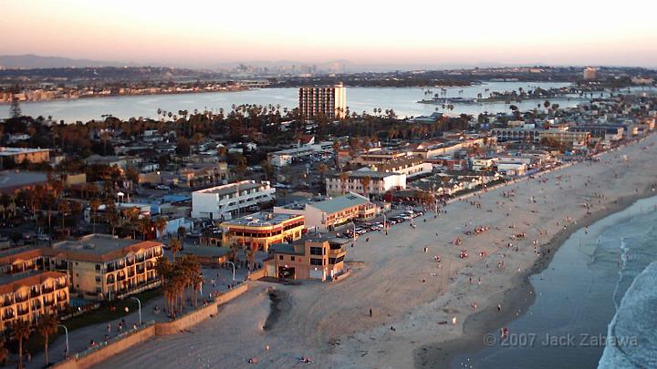 W1-IMG_0028.jpg - A beautiful sunset view looking back over Pacific Beach, Mission Bay and San Diego on the distant horizon.